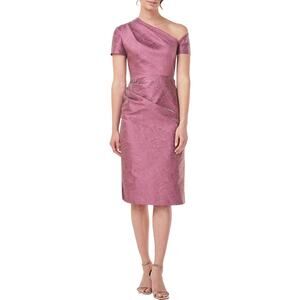 Kay Unger New Womens Caitlyn Midi Formal Dress Heather Rose Size 6 with Flaw